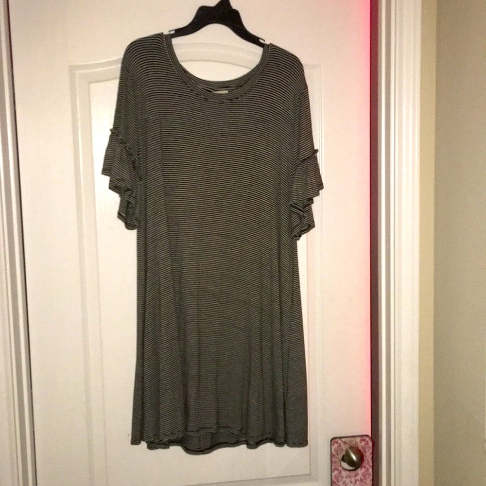 Black and White striped dress